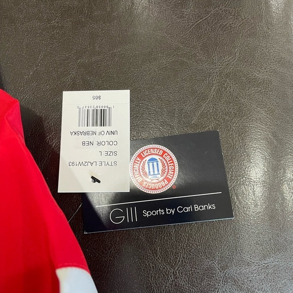 G-III Carl Banks NWT men's large Nebraska UNL Huskers wind resistant SS pullover - Picture 4 of 13